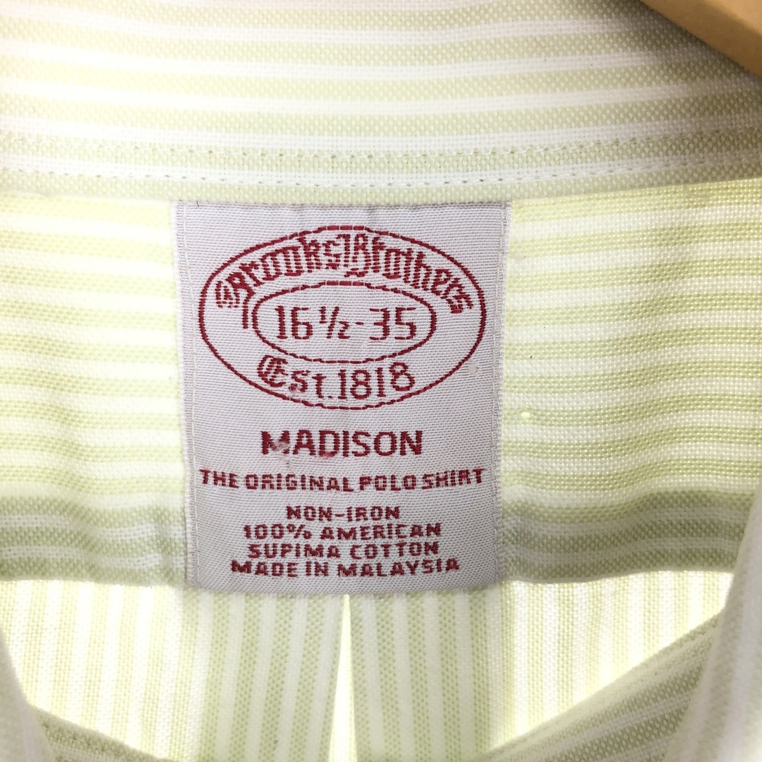 Brooks Brothers(ブルックスブラザース)の古着 ブルックスブラザーズ Brooks Brothers Est.1818 長袖 ボタンダウンストライプシャツ メンズL /eaa442340 メンズのトップス(シャツ)の商品写真