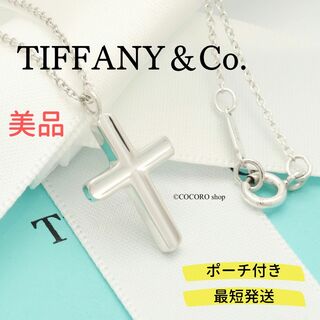 ティファニー(Tiffany & Co.)の【美品】TIFFANY&Co. コンケーブ クロス ネックレス(ネックレス)