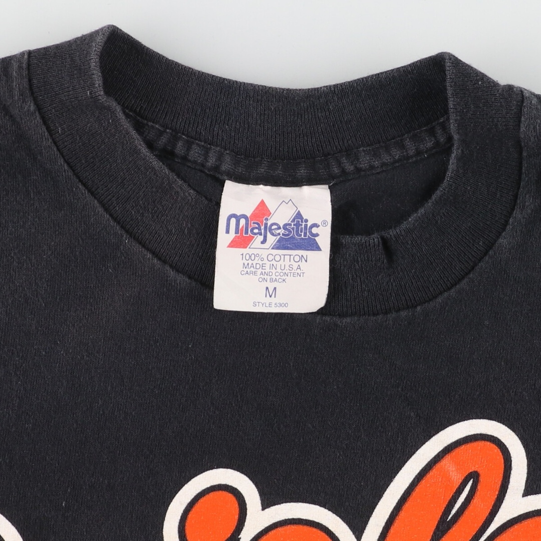 古着 90年代 MAJESTIC MLB BALTIMORE ORIOLES ボルチモアオリオールズ ロゴTシャツ USA製 メンズM ヴィンテージ /eaa442280 メンズのトップス(Tシャツ/カットソー(半袖/袖なし))の商品写真