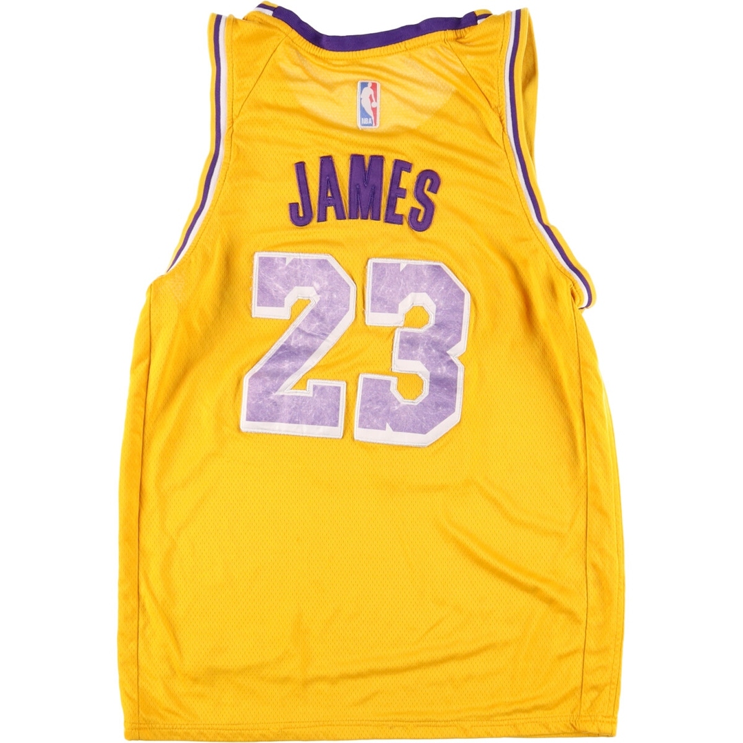 古着 NBA LOS ANGELES LAKERS ロサンゼルスレイカーズ ナンバリング ゲームシャツ レプリカユニフォーム メンズS /eaa442289 メンズのトップス(タンクトップ)の商品写真