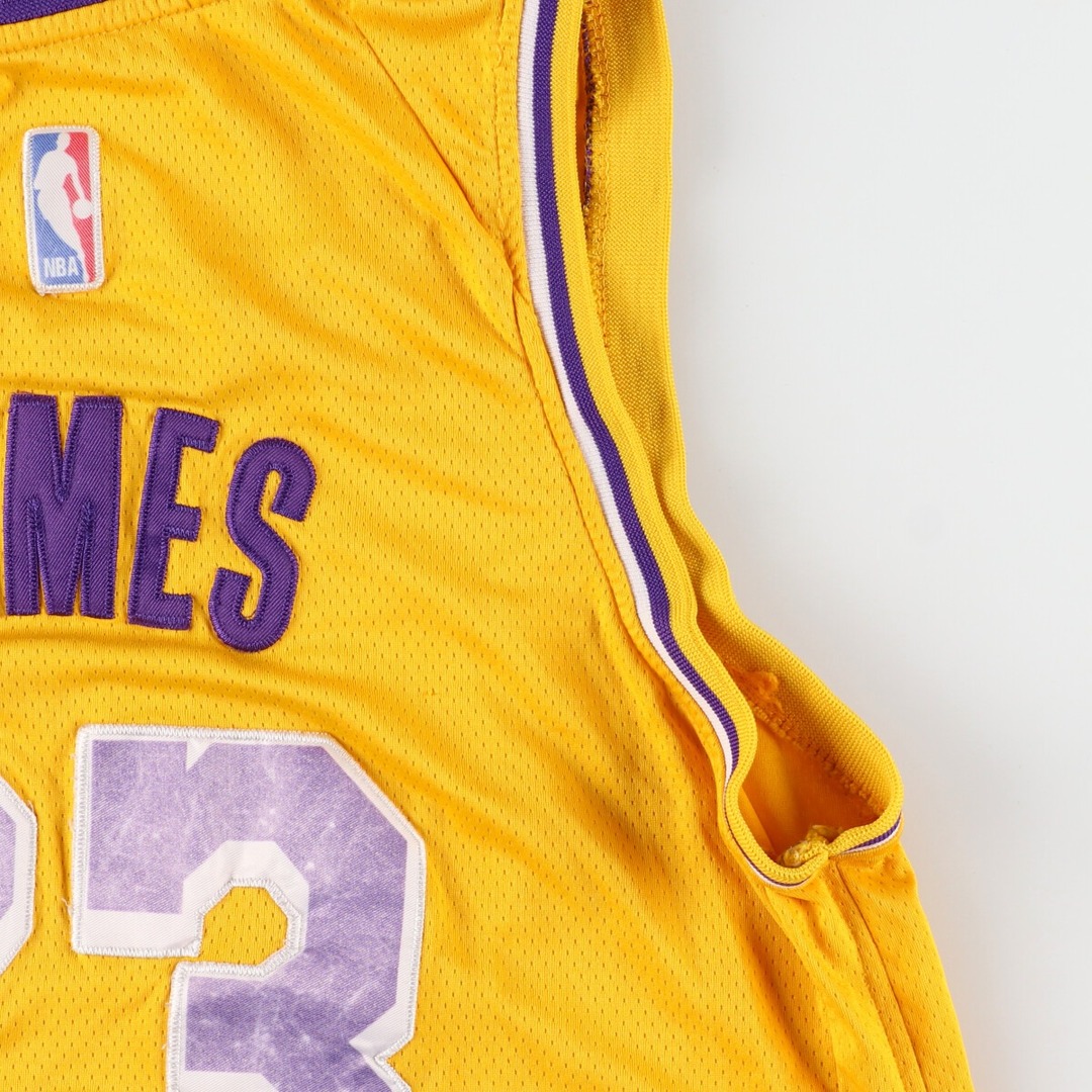 古着 NBA LOS ANGELES LAKERS ロサンゼルスレイカーズ ナンバリング ゲームシャツ レプリカユニフォーム メンズS /eaa442289 メンズのトップス(タンクトップ)の商品写真