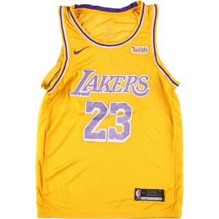 古着 NBA LOS ANGELES LAKERS ロサンゼルスレイカーズ ナンバリング ゲームシャツ レプリカユニフォーム メンズS /eaa442289(タンクトップ)