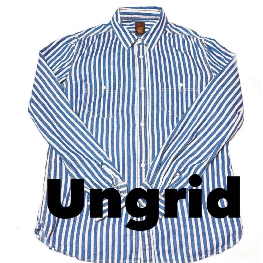 Ungrid(アングリッド)のUngrid ストライプシャツ　羽織り　可愛い　シャツ　アングリッド レディースのトップス(シャツ/ブラウス(長袖/七分))の商品写真