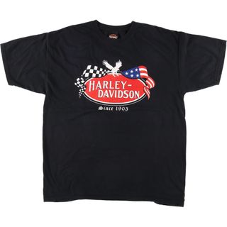 ハーレーダビッドソン(Harley Davidson)の古着 00年代 ハーレーダビッドソン Harley-Davidson Bravado モーターサイクル バイクTシャツ メンズXL ヴィンテージ /eaa445596(Tシャツ/カットソー(半袖/袖なし))