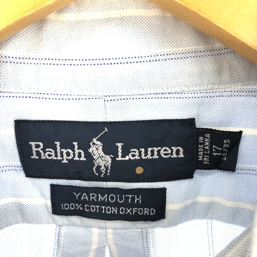 Ralph Lauren(ラルフローレン)の古着 ラルフローレン Ralph Lauren YARMOUTH 長袖 ボタンダウンストライプシャツ メンズXL /eaa446786 メンズのトップス(シャツ)の商品写真