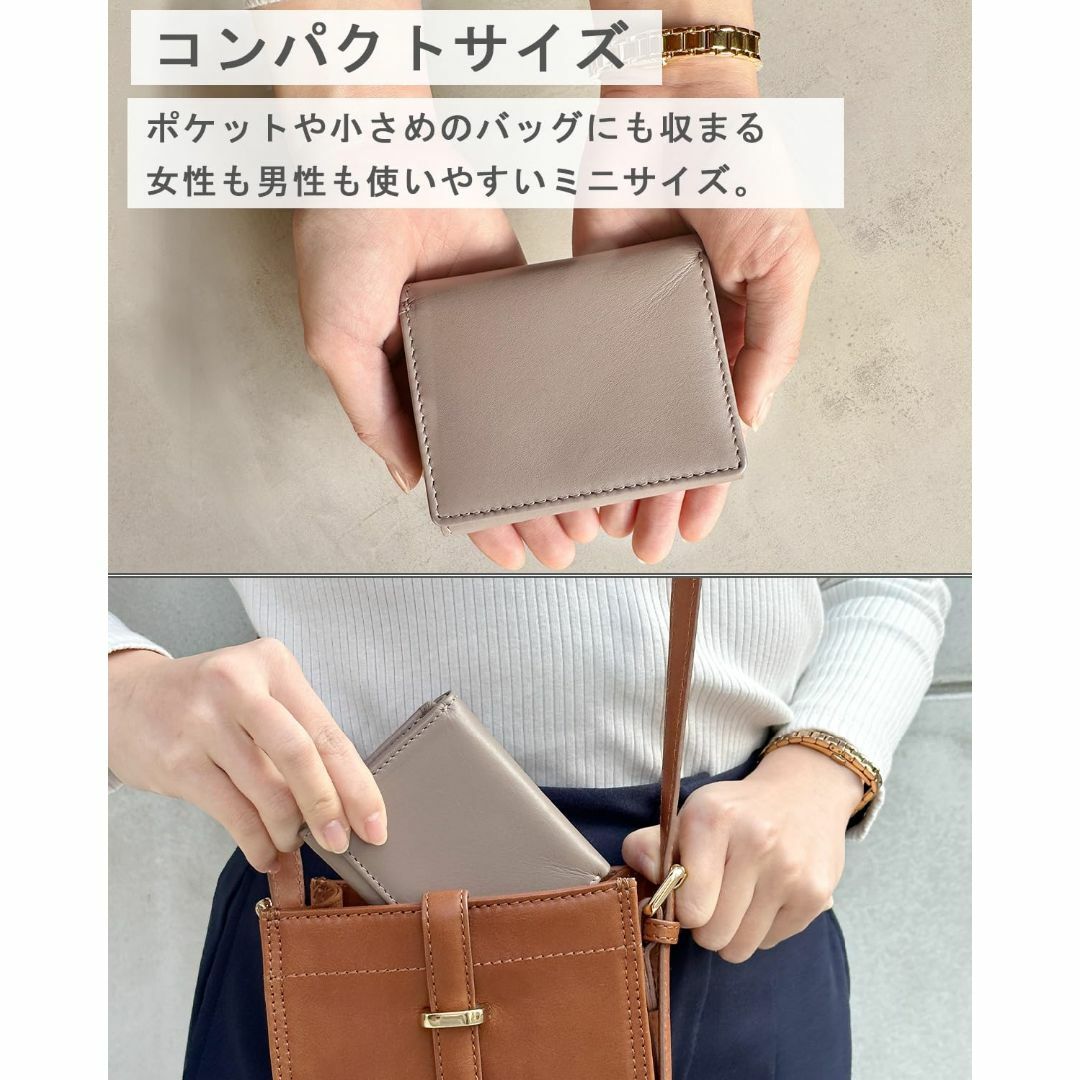 【色: レッド】[mieno] 財布 ミニ財布 コンパクト メンズ レディース  レディースのバッグ(その他)の商品写真