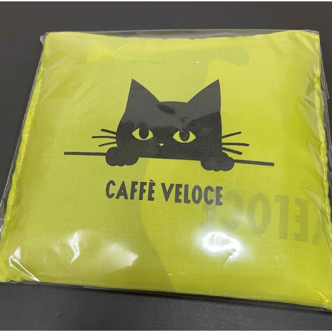 カフェベローチェ　黒ねこ　黒猫　エコバッグ　グリーン　緑 レディースのバッグ(エコバッグ)の商品写真