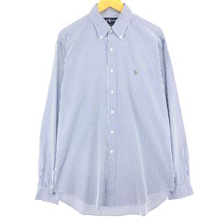 ラルフローレン(Ralph Lauren)の古着 ラルフローレン Ralph Lauren YARMOUTH 長袖 ボタンダウンストライプシャツ メンズL /eaa446789(シャツ)