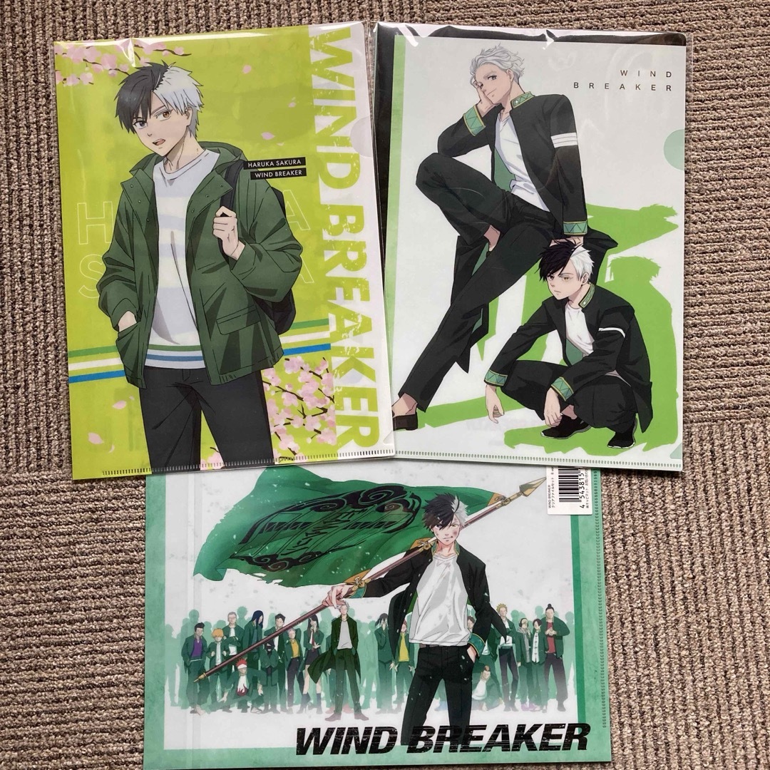 WINDBREAKER  クリアファイル３枚セット　梅宮一　桜遙 エンタメ/ホビーのアニメグッズ(その他)の商品写真