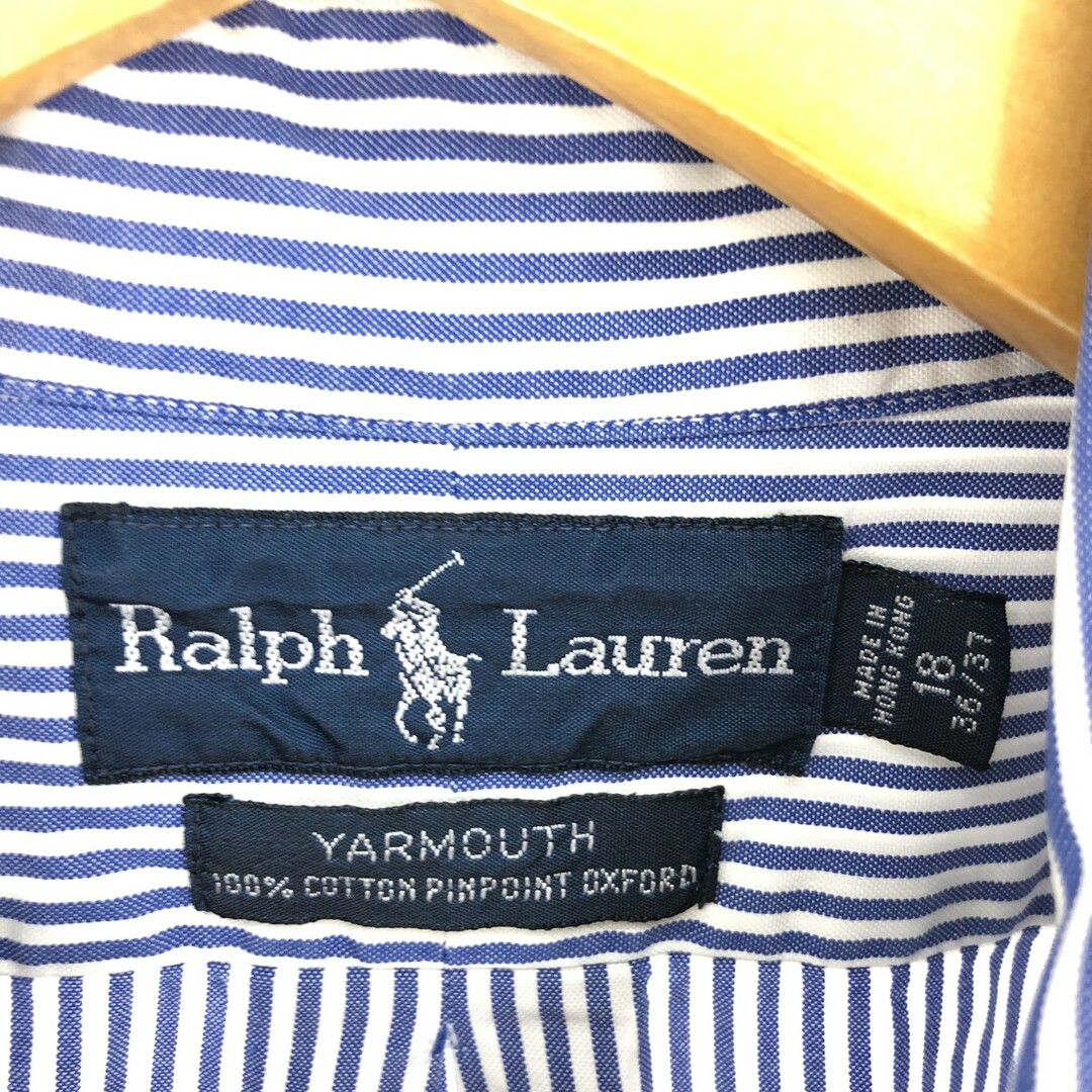 Ralph Lauren(ラルフローレン)の古着 ラルフローレン Ralph Lauren YARMOUTH 長袖 ボタンダウンストライプシャツ メンズXXL /eaa446792 メンズのトップス(シャツ)の商品写真