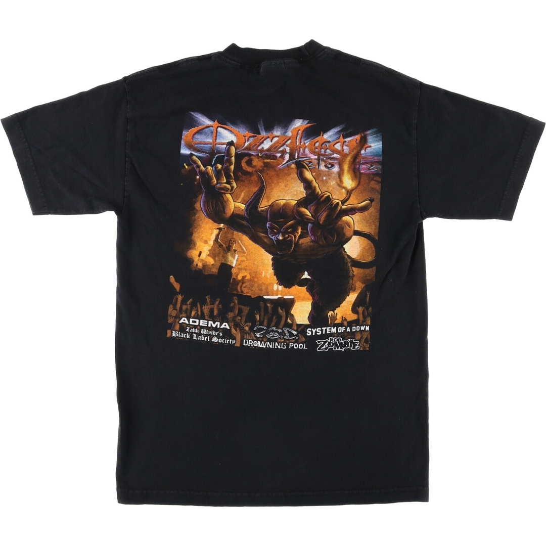 古着 00年代 ALSTYLE APPAREL ACTIVEWEAR OZZFEST オズフェスト 2002 バンドTシャツ バンT メンズM /eaa441788 メンズのトップス(Tシャツ/カットソー(半袖/袖なし))の商品写真