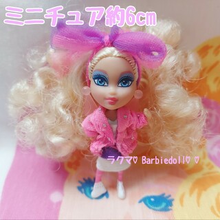 バービー(Barbie)のバービー　ミニチュア　miniB  ミニドール　ハンドメイド　資材　デコパーツ(キャラクターグッズ)