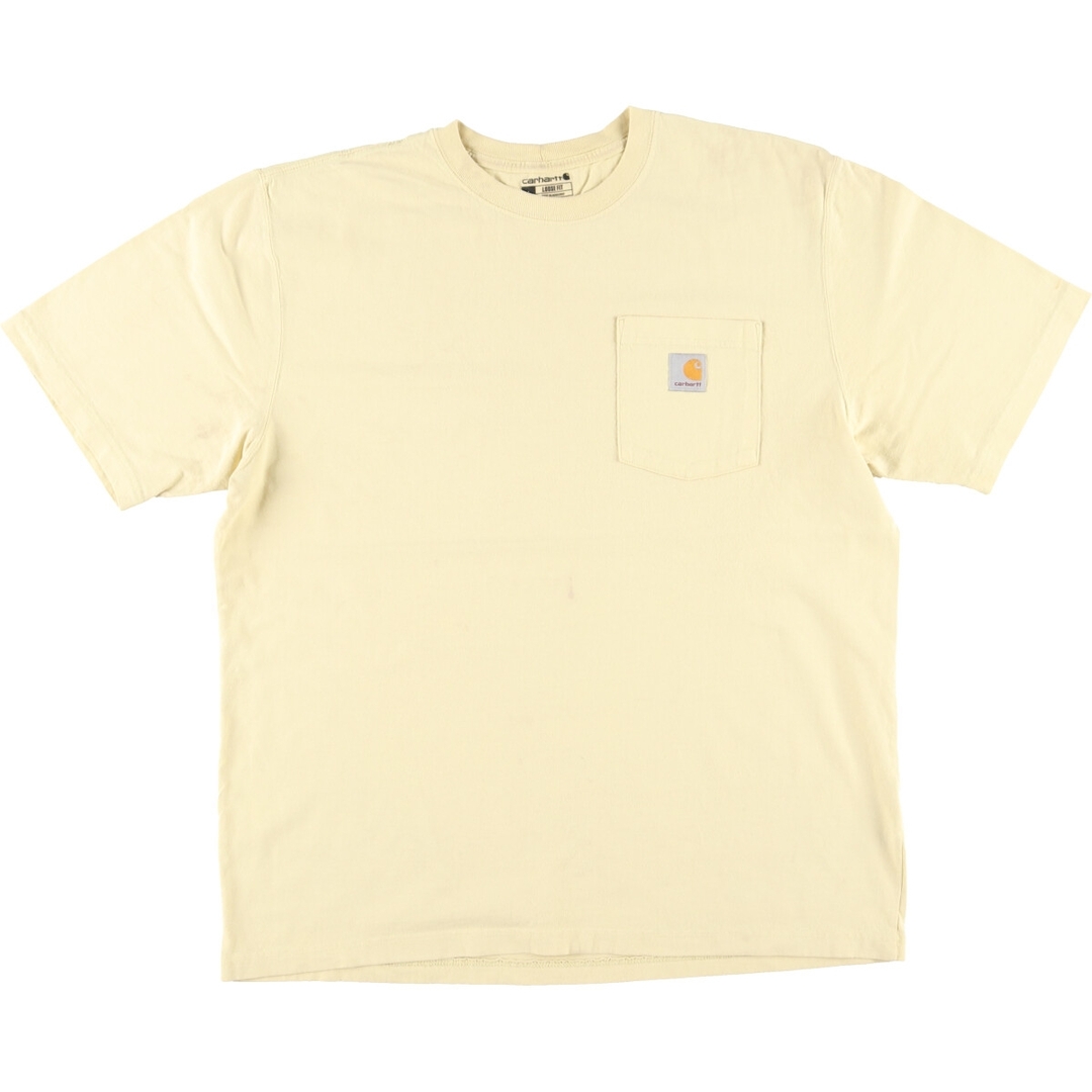 carhartt(カーハート)の古着 カーハート Carhartt Loose Fit 半袖 ワンポイントロゴポケットTシャツ メンズL /eaa446612 メンズのトップス(Tシャツ/カットソー(半袖/袖なし))の商品写真