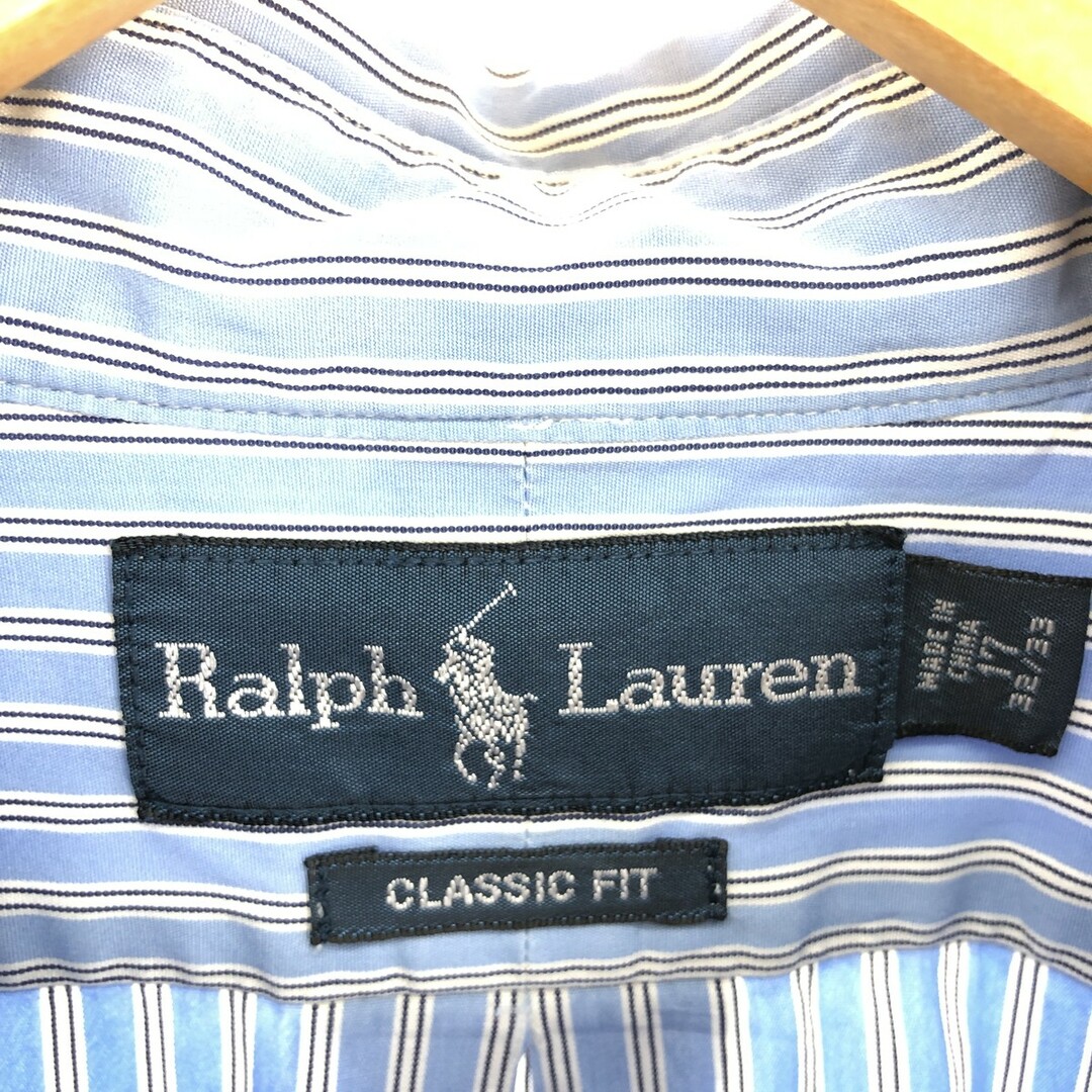 Ralph Lauren(ラルフローレン)の古着 ラルフローレン Ralph Lauren CLASSIC FIT 長袖 ボタンダウンストライプシャツ メンズXL /eaa446794 メンズのトップス(シャツ)の商品写真