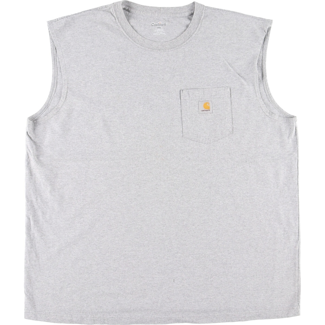 carhartt(カーハート)の古着 カーハート Carhartt ノースリーブ ワンポイントロゴポケットTシャツ メンズXXL /eaa446611 メンズのトップス(Tシャツ/カットソー(半袖/袖なし))の商品写真