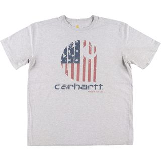 カーハート(carhartt)の古着 カーハート Carhartt RELAXED FIT 半袖 プリントTシャツ USA製 メンズL /eaa446616(Tシャツ/カットソー(半袖/袖なし))