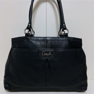 コーチ(COACH)の☆激安☆送料無料☆COACHコーチレザートートバッグ☆ブラック☆(トートバッグ)