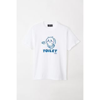 チイカワ(ちいかわ)のちいかわ Tシャツ TOILET TIME ホワイト(Tシャツ(半袖/袖なし))