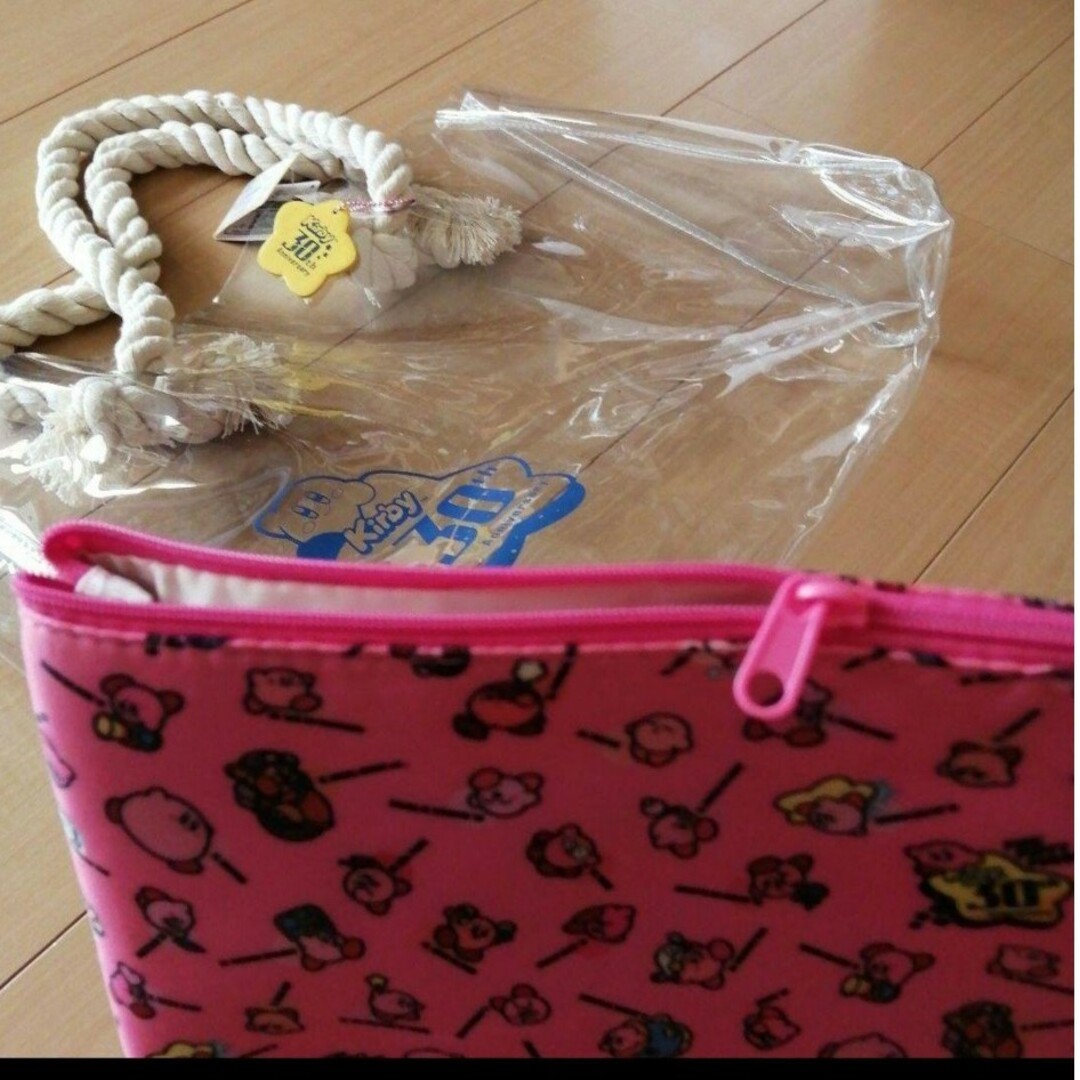【新品】星のカービィ　30th  クリアロープトートバッグ　プールバッグ　非売品 レディースのバッグ(トートバッグ)の商品写真