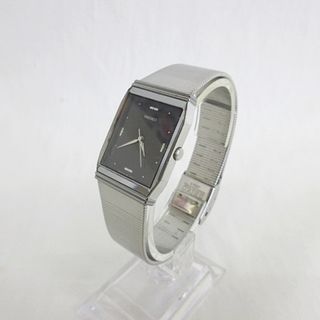 セイコー(SEIKO)のセイコー 腕時計 クォーツ 黒文字盤 シルバー ジャンク品 5P31-5000(腕時計(アナログ))