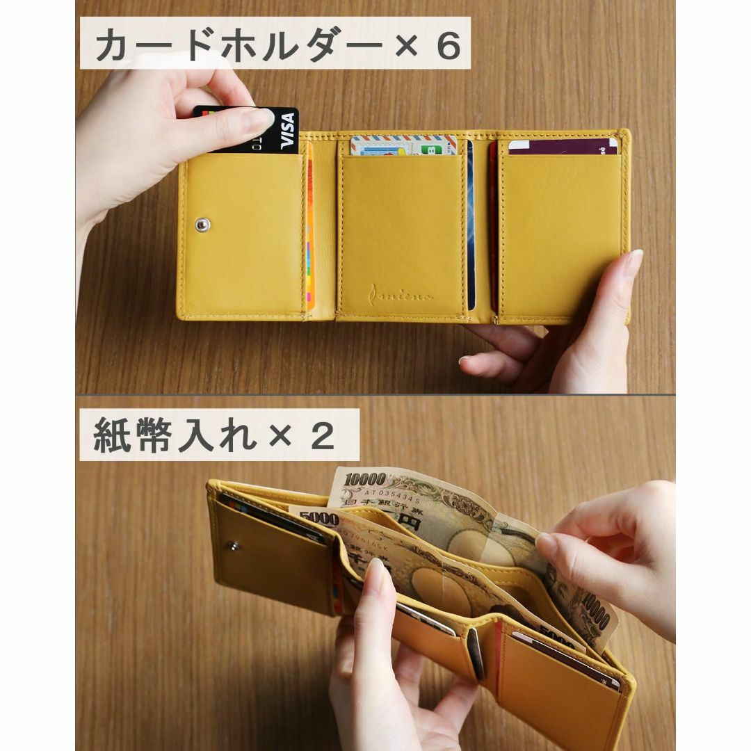 【色: キャメル】[mieno] 財布 ミニ財布 コンパクト メンズ レディース メンズのバッグ(その他)の商品写真