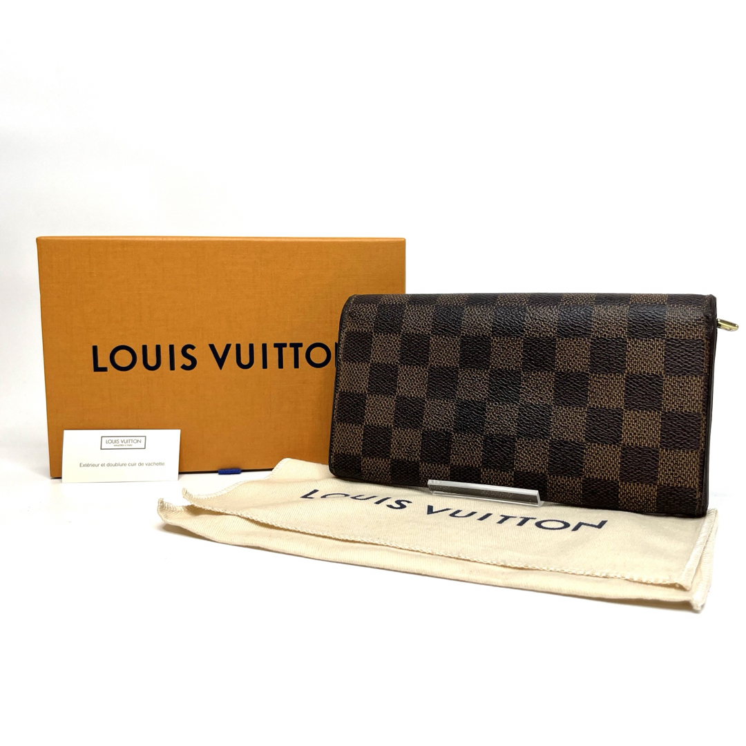 LOUIS VUITTON(ルイヴィトン)の美品LOUIS VUITTON ルイヴィトン ダミエ ポルトフォイユサラ 長財布 レディースのファッション小物(財布)の商品写真