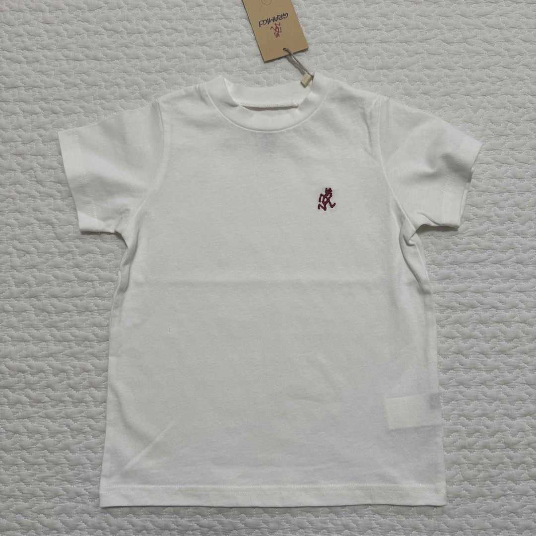 GRAMICCI(グラミチ)のグラミチ　半袖　Tシャツ　白　刺繍 キッズ/ベビー/マタニティのキッズ服男の子用(90cm~)(Tシャツ/カットソー)の商品写真