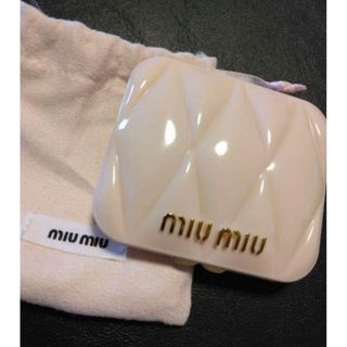 miumiu - MIU MIU　ミラー　ノベルティ　ピンク 　新品　巾着入