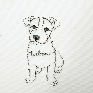 ジャックラッセルテリア（ブロークン）のワイヤーアート◎愛犬を癒しのインテリアに(犬)