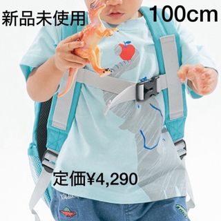 クレードスコープ(kladskap)の【新品未使用】kladskap 100cm 後ろボーダーアニマル半袖Tシャツ(Tシャツ/カットソー)