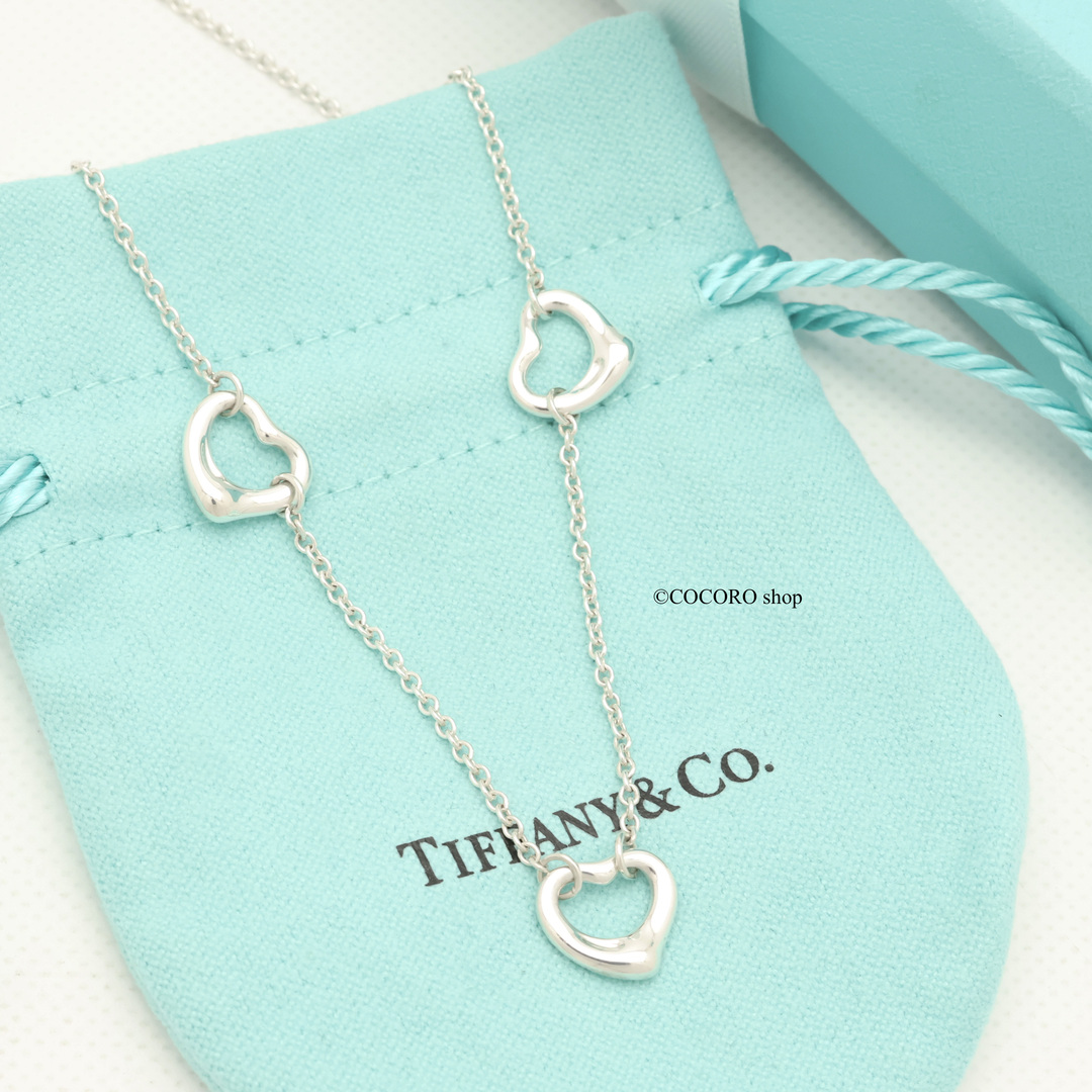 Tiffany & Co.(ティファニー)の【美品】TIFFANY&Co. オープンハート 3連 ネックレス レディースのアクセサリー(ネックレス)の商品写真