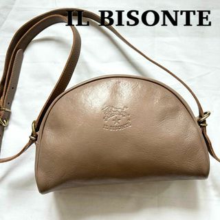 IL BISONTE - ✨美品✨希少　イルビゾンテ　ショルダーバッグ　レザー　グレージュ　ハーフムーン