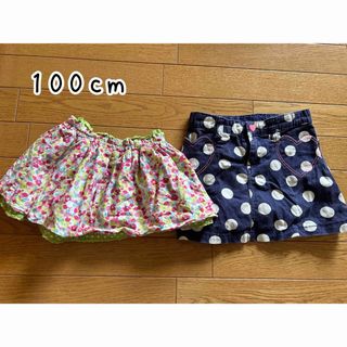 キッズ服　女の子　スカート　100cm 2点セット(スカート)