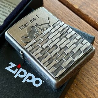 ジッポー(ZIPPO)のZIPPO ネコ トリックギア キャット クローム古美 ジッポー オイルライター(タバコグッズ)