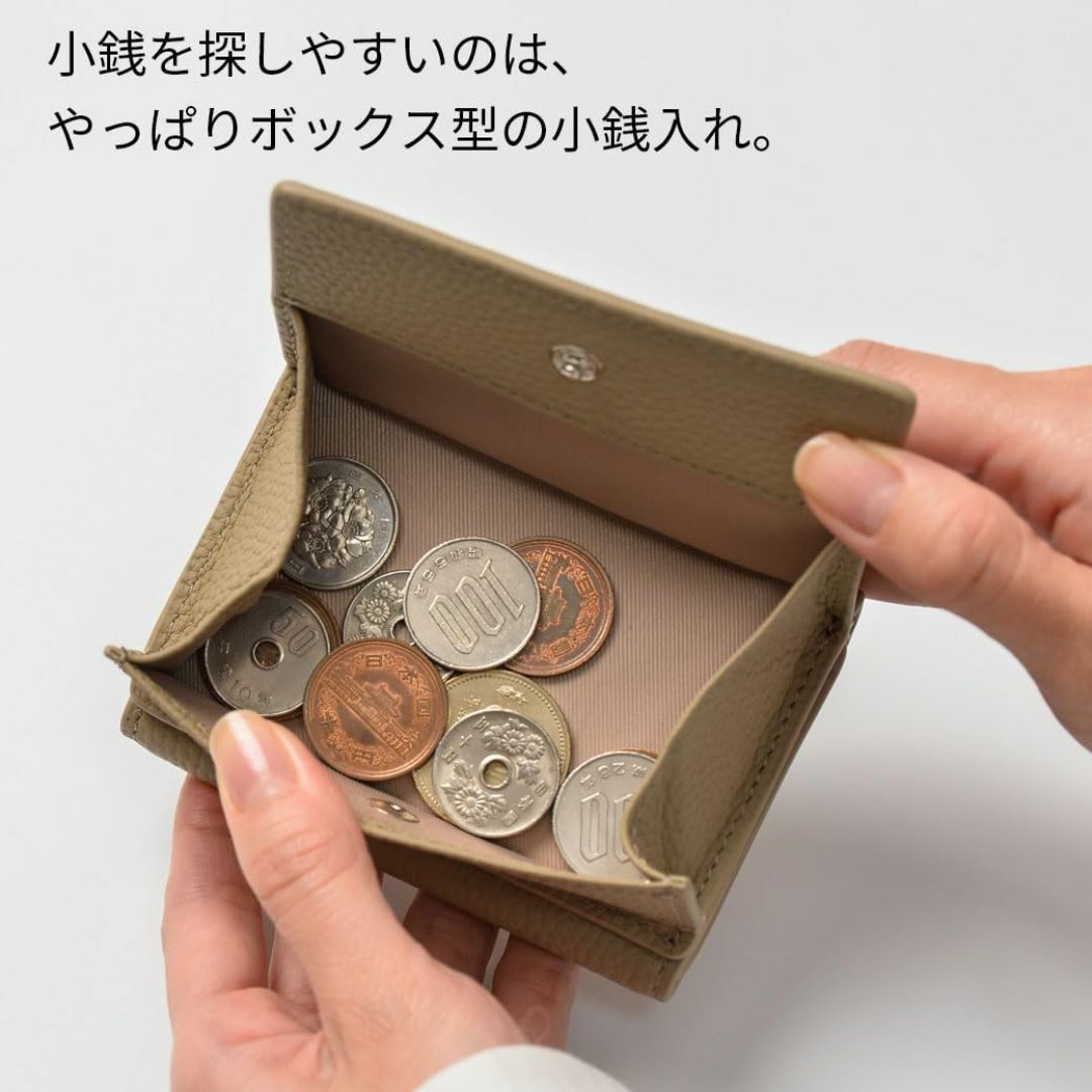 【色: ピンク】[HAKATA NO MORI LEATHER] 三つ折り財布  レディースのバッグ(その他)の商品写真