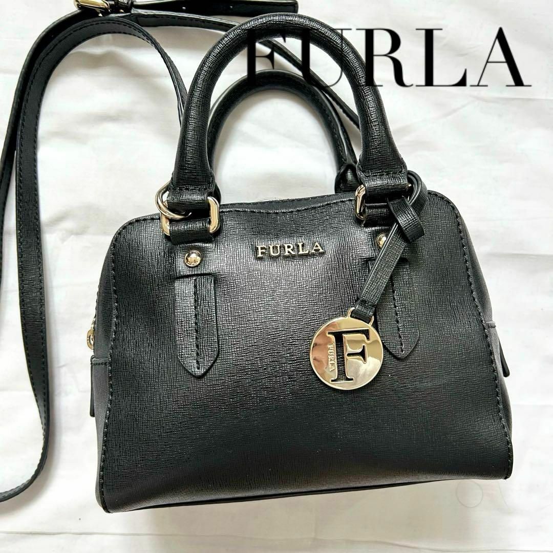 Furla(フルラ)の⭐️極美品⭐️2way フルラ ショルダーバッグ　ハンドバッグ　本革　ブラック レディースのバッグ(ショルダーバッグ)の商品写真