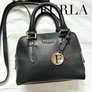 フルラ(Furla)の⭐️極美品⭐️2way フルラ ショルダーバッグ　ハンドバッグ　本革　ブラック(ショルダーバッグ)