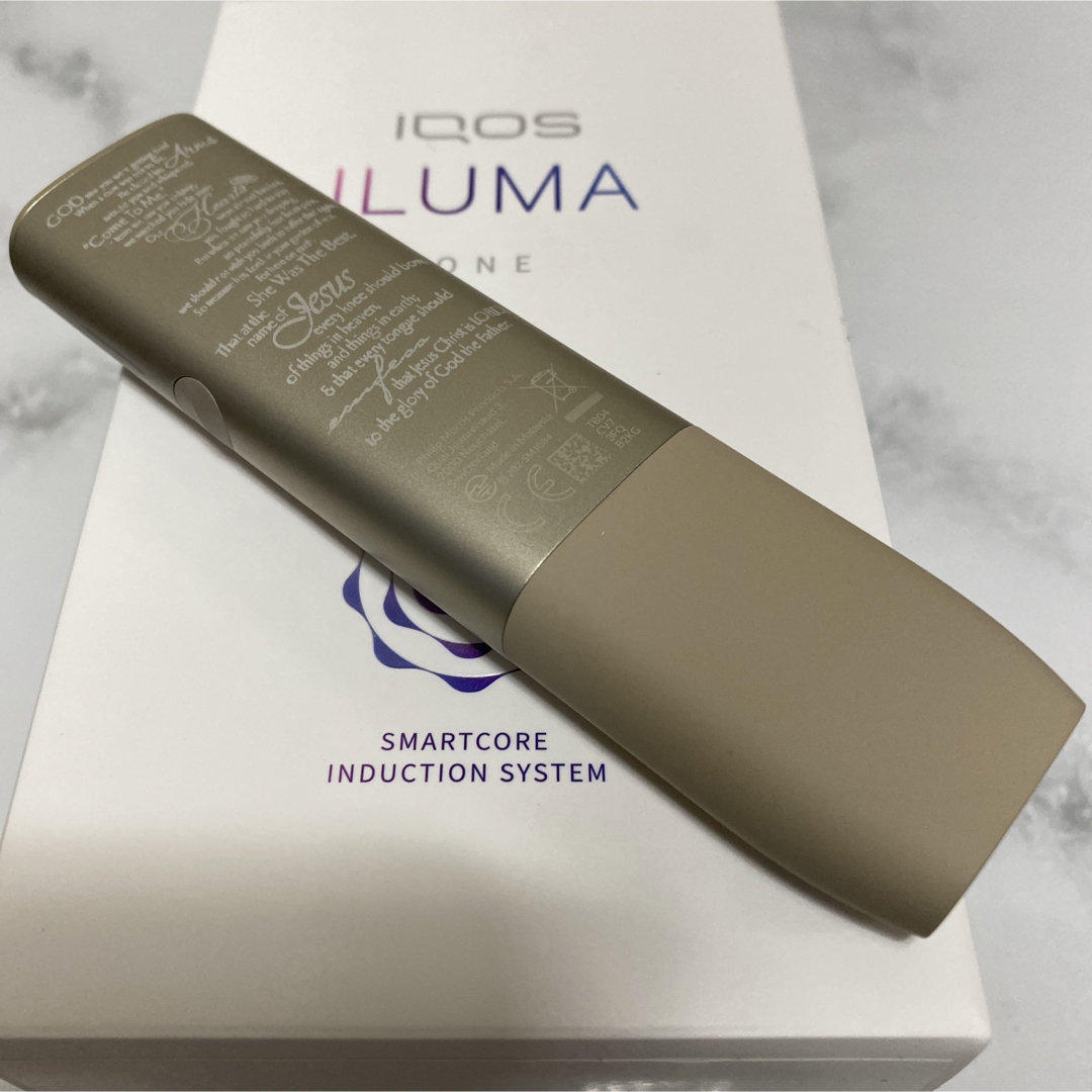 IQOS(アイコス)のiQOS ILUMAONE イルマ ワン 加工 祈り手 聖書 ロザリオ ゴールド メンズのファッション小物(タバコグッズ)の商品写真