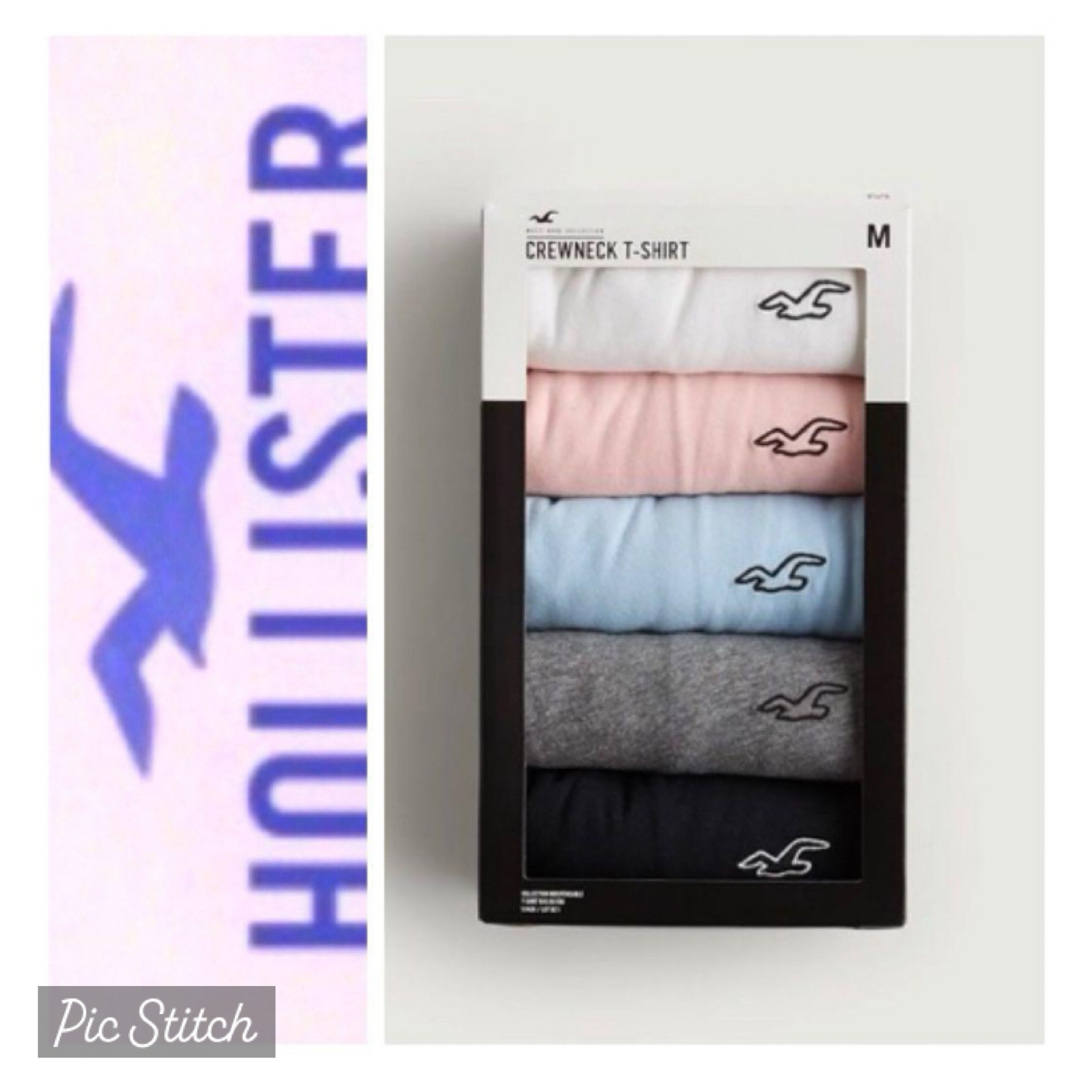 Hollister(ホリスター)の割引あり◎5枚セット◎S◎新品正規品◎ホリスター◎Tシャツ◎送料込 メンズのトップス(Tシャツ/カットソー(半袖/袖なし))の商品写真