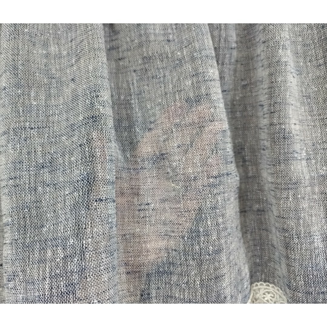 カフェカーテン✺レースカーテン生地✺白レース✺ハンドメイド インテリア/住まい/日用品のカーテン/ブラインド(レースカーテン)の商品写真