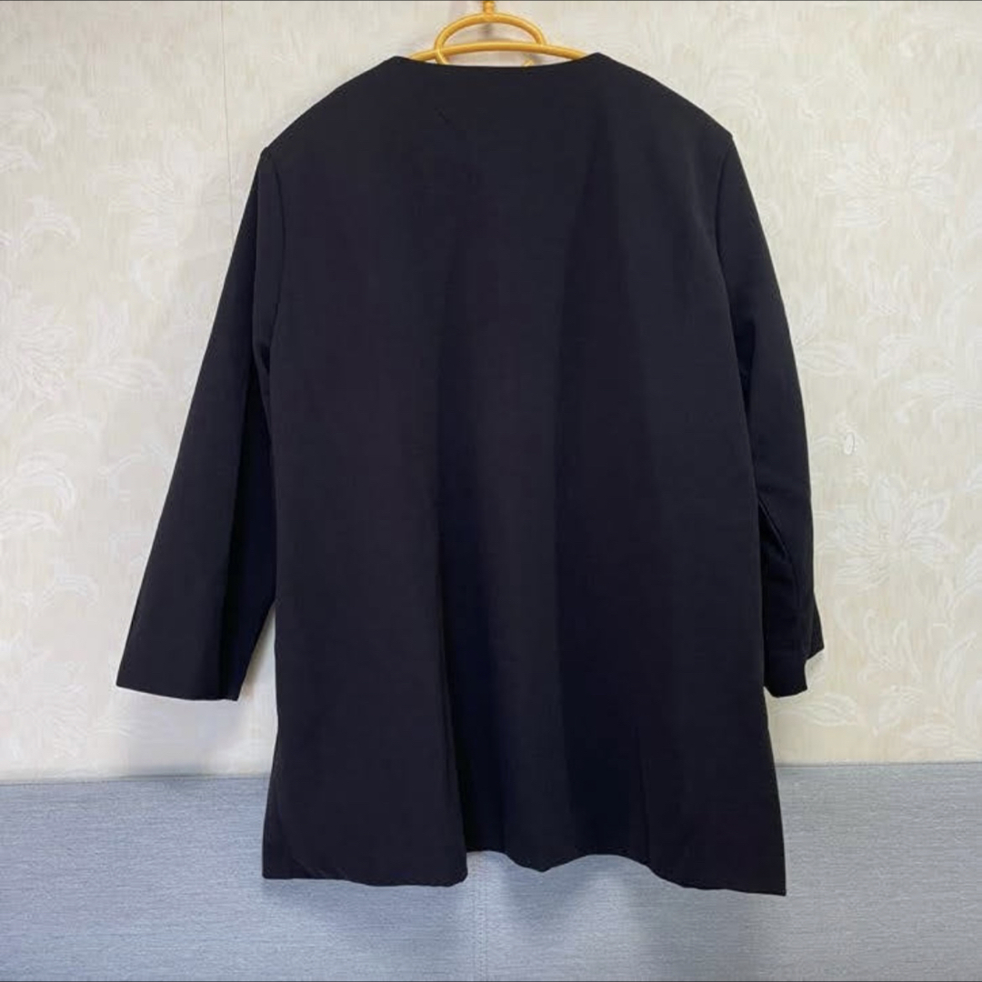 M パンツスーツ フォーマル ジャケット 通勤 オフィスカジュアル 黒 ブラック レディースのフォーマル/ドレス(スーツ)の商品写真