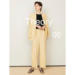 試着のみ☆theory 22SS パンツ　ワイド　バターイエロー　ベージュ　S