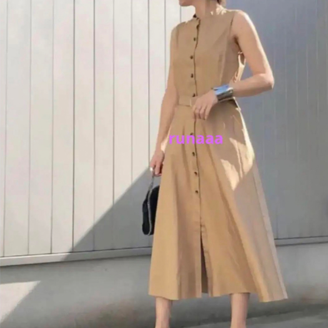 ZARA(ザラ)のZARA ザラ　ノースリーブシャツワンピース レディースのワンピース(ロングワンピース/マキシワンピース)の商品写真