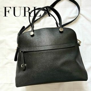 フルラ(Furla)の⭐️美品⭐️FURLA ショルダーバッグ　ハンドバッグ　レザー　黒　ハイパー(ショルダーバッグ)