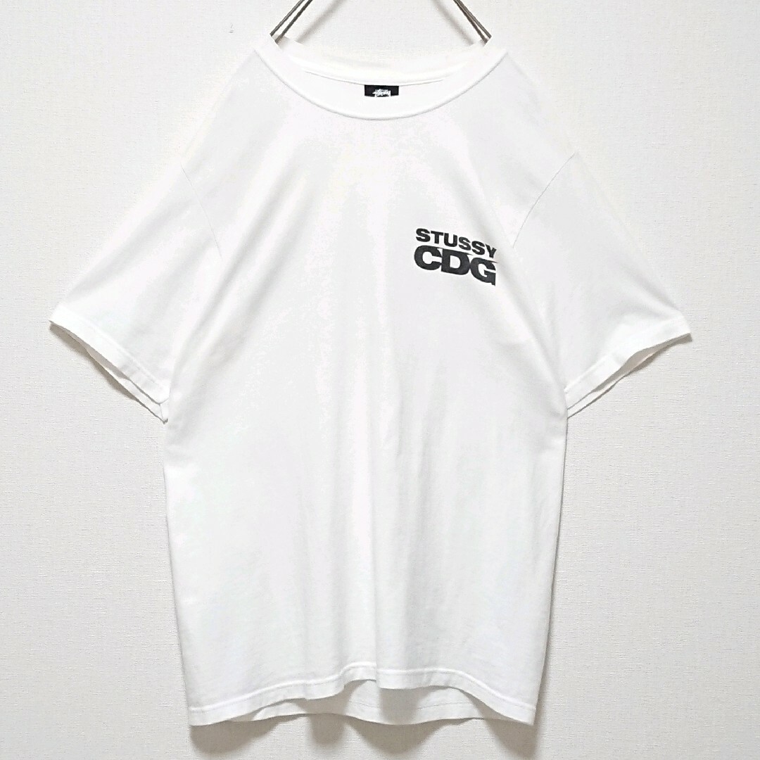 STUSSY(ステューシー)の希少 ステューシー CDG コラボ スケートマン 両面 ロゴ 半袖 Tシャツ メンズのトップス(Tシャツ/カットソー(半袖/袖なし))の商品写真