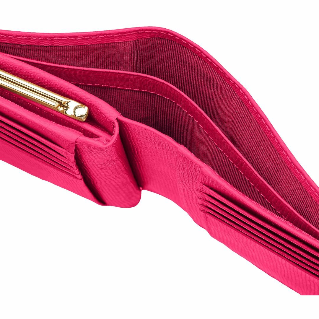 【色: ローズ】[ミラショーン] 財布 二つ折り 口金 ルチェルトラ MSK22 レディースのバッグ(その他)の商品写真