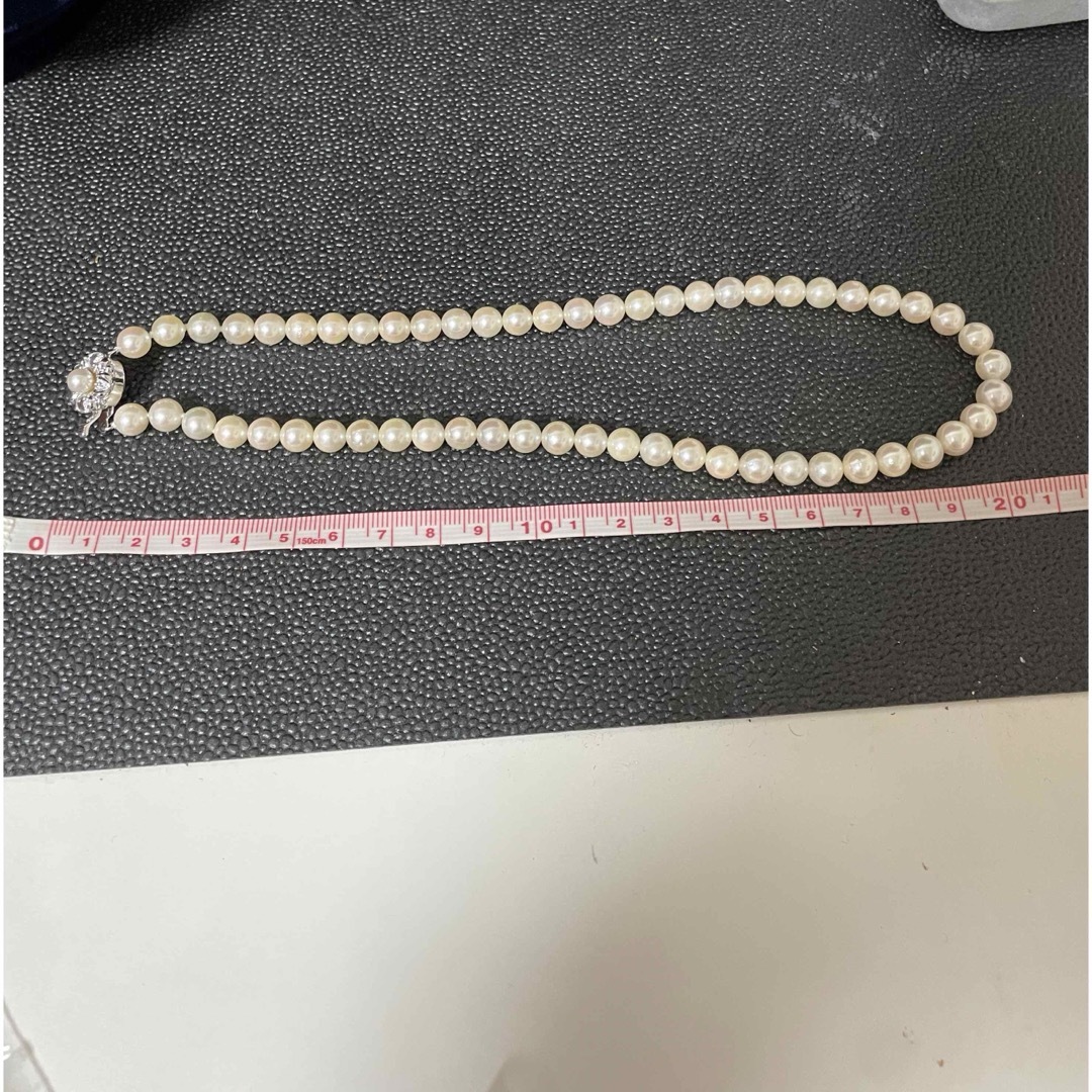 本真珠　留め具　silver ネックレス レディースのアクセサリー(ネックレス)の商品写真