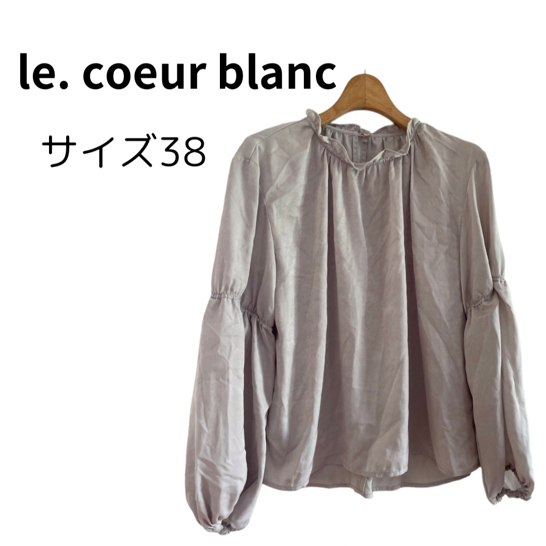 le.coeur blanc(ルクールブラン)のle. coeur blanc ルクールブラン フリル ブラウス 38 M レディースのトップス(シャツ/ブラウス(長袖/七分))の商品写真