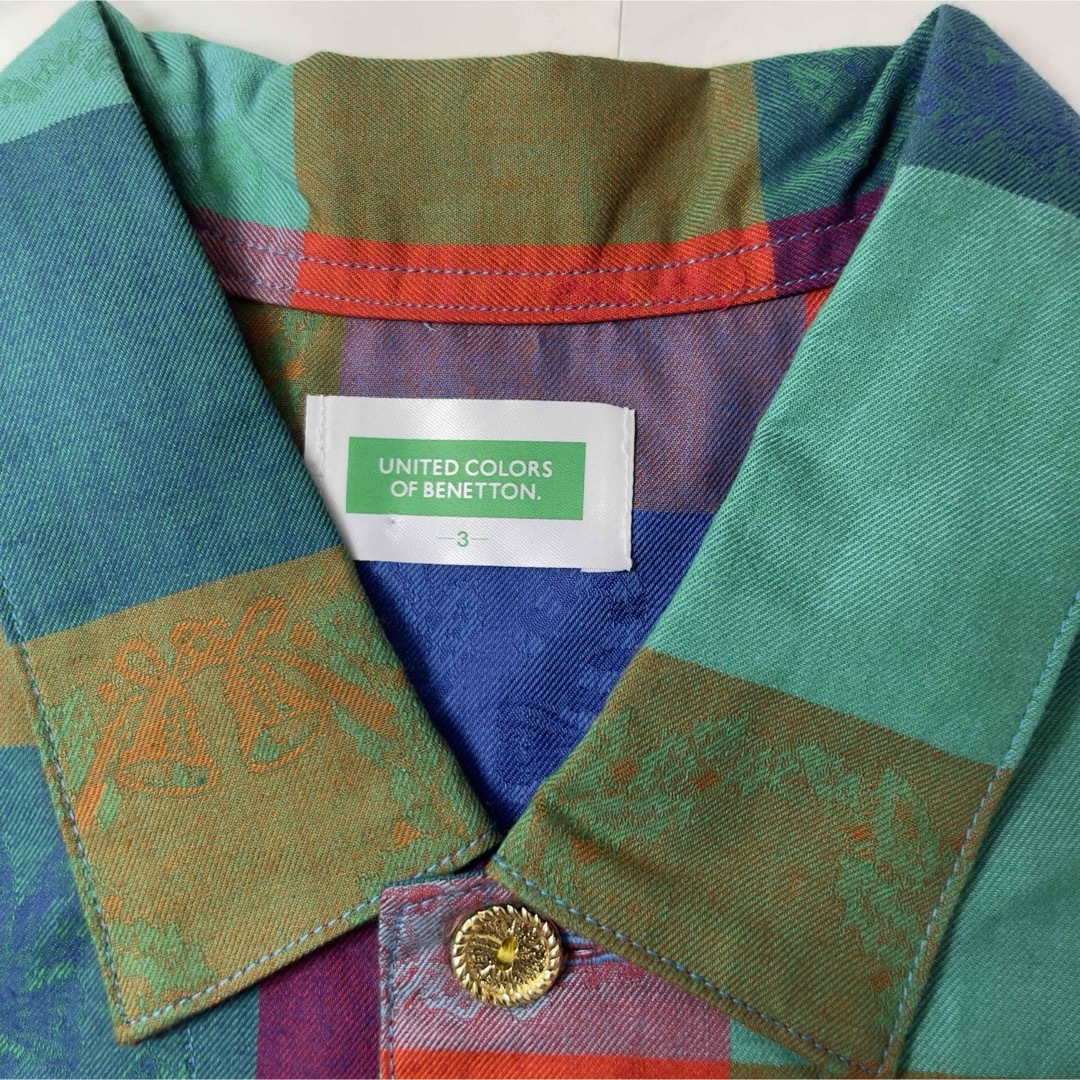UNITED COLORS OF BENETTON. - BENETTON ボタンダウンシャツ 7分 UNITED COLORS OF BENETTON. - BENETTON ボタンダウンシャツ 7分