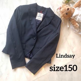 リンジィ(Lindsay)の【美品】タイ付Lindsay 袖上品レースフォーマルジャケット　150 卒業式(ドレス/フォーマル)